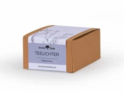 Grüne Erde Kerzen Und Duftkerzen^12 Teelichter aus Rapswachs, ohne Duft, 1 Glaseinsatz