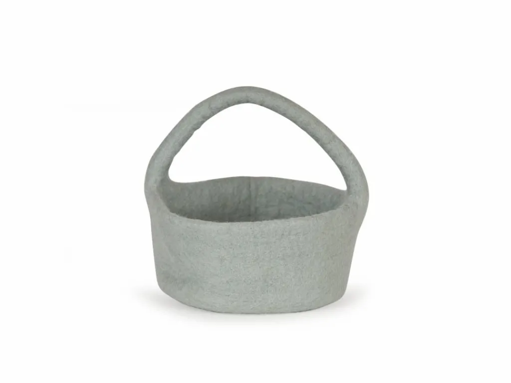 Grüne Erde Ordnung & Aufbewahrung|Wohndekoration^Aufbewahrungskorb aus Filz klein, , ø 17 cm H 8 cm, 100 % Schurwolle (Schaf)