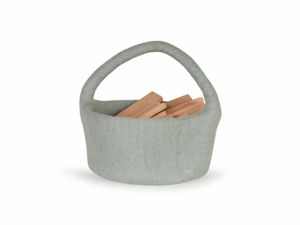 Grüne Erde Ordnung & Aufbewahrung|Wohndekoration^Aufbewahrungskorb aus Filz klein, , ø 17 cm H 8 cm, 100 % Schurwolle (Schaf)