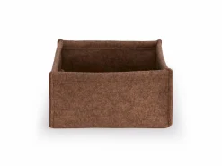 Grüne Erde Ordnung & Aufbewahrung^Aufbewahrungskorb aus Wollfilz, braun 30 x 30 x 15 cm