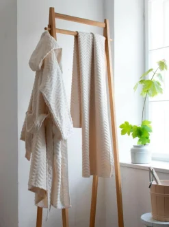 Grüne Erde Bademäntel|Geschenke-Guide^Bademantel Herren, raute natur, S/M, 100 % Baumwolle, GOTS