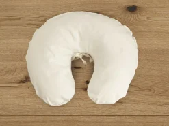 Grüne Erde Spezial- & Nackenstützkissen^Überzug für Halbmondkissen, BW-Satin, natur, 38 x 35 x 6 cm, 100 % Baumwolle, GOTS