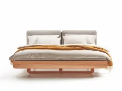 Grüne Erde Betten^Bett Almara, 180 x 200 cm, mit Überzug Wollstoff Tano Natur (79),