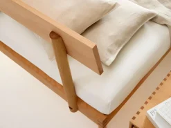 Grüne Erde Betten^Bett Jukai Pur, mit Stegbetthaupt, inkl. integriertem Lattenrost, 160 x 200 cm,