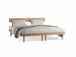 Grüne Erde Betten^Bett Jukai Pur, mit Stegbetthaupt, inkl. integriertem Lattenrost, 180 x 200 cm,