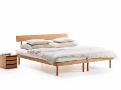 Grüne Erde Betten^Bett Jukai Pur, mit Stegbetthaupt, inkl. integriertem Lattenrost, 180 x 200 cm,