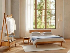 Grüne Erde Betten^Bett Jukai Pur, mit Stegbetthaupt, inkl. integriertem Lattenrost, 180 x 200 cm,