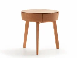 Grüne Erde Nachttische & Bettkästen|Couchtische^Bettkästchen/Beistelltisch Mitsu mit einer Schublade, ø 50 cm,