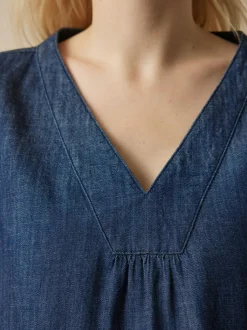 Grüne Erde Blusen^Bluse aus Bio-Baumwolle, 36 dark denim, 38, GOTS