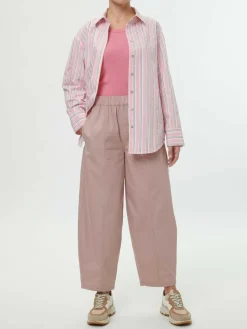 Grüne Erde Essentials|Blusen^Bluse aus Bio-Baumwolle, 41 rose/multistreif, 38, GOTS