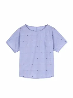 Grüne Erde Blusen^Bluse aus Bio-Baumwolle, 88 vintage-tupfen, 38, GOTS