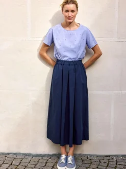 Grüne Erde Blusen^Bluse aus Bio-Baumwolle, 88 vintage-tupfen, 38, GOTS