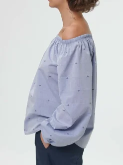 Grüne Erde Blusen^Bluse aus Bio-Baumwolle, 88 vintage-tupfen, 38, GOTS