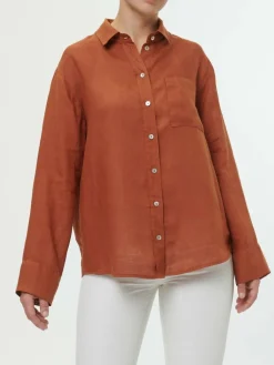 Grüne Erde Blusen^Bluse aus Bio-Leinen, , 38, GOTS