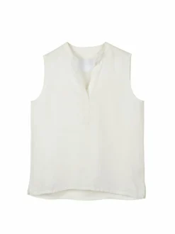 Grüne Erde Blusen^Bluse aus Bio-Leinen, 11 weiß, 38, GOTS