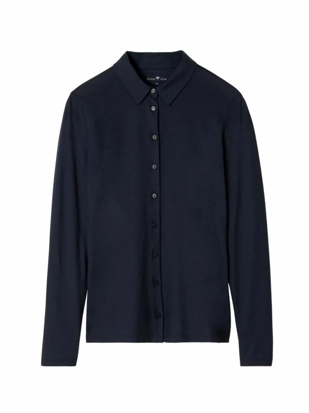 Grüne Erde Blusen|Essentials^Blusenshirt Langarm aus Bio Baumwolle, , 38, GOTS