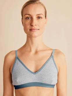 Grüne Erde Unterwäsche^Bustier, 100 % Bio Baumwolle, 04 grau melange, 85A