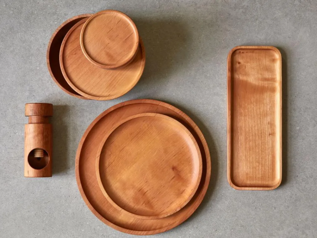 Grüne Erde Geschirr|Küchenaccessoires^Deckel oder Untersetzer, Erle geölt ø 16 cm