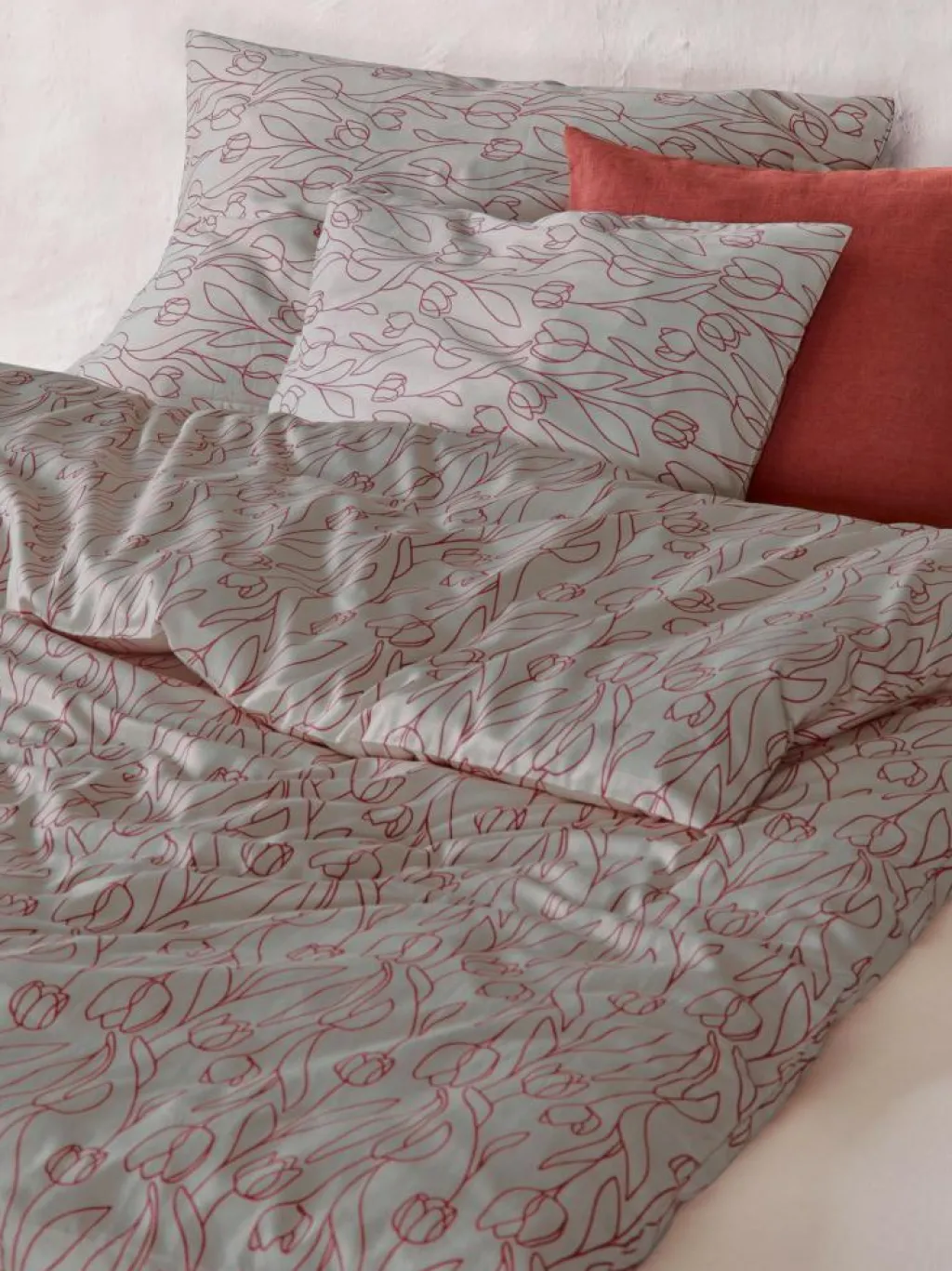 Grüne Erde Deckenbezüge|Deckenbezüge^Deckenüberzug CALLA, granatapfel, 140 x 200 cm, 100 % Baumwolle, Satin, GOTS