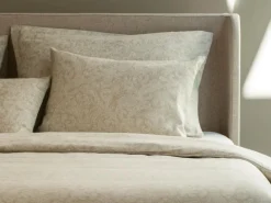 Grüne Erde Deckenbezüge|Deckenbezüge^Deckenüberzug CAMILLO, sand, 140 x 200 cm, 100 % Baumwolle, Jacquard, GOTS