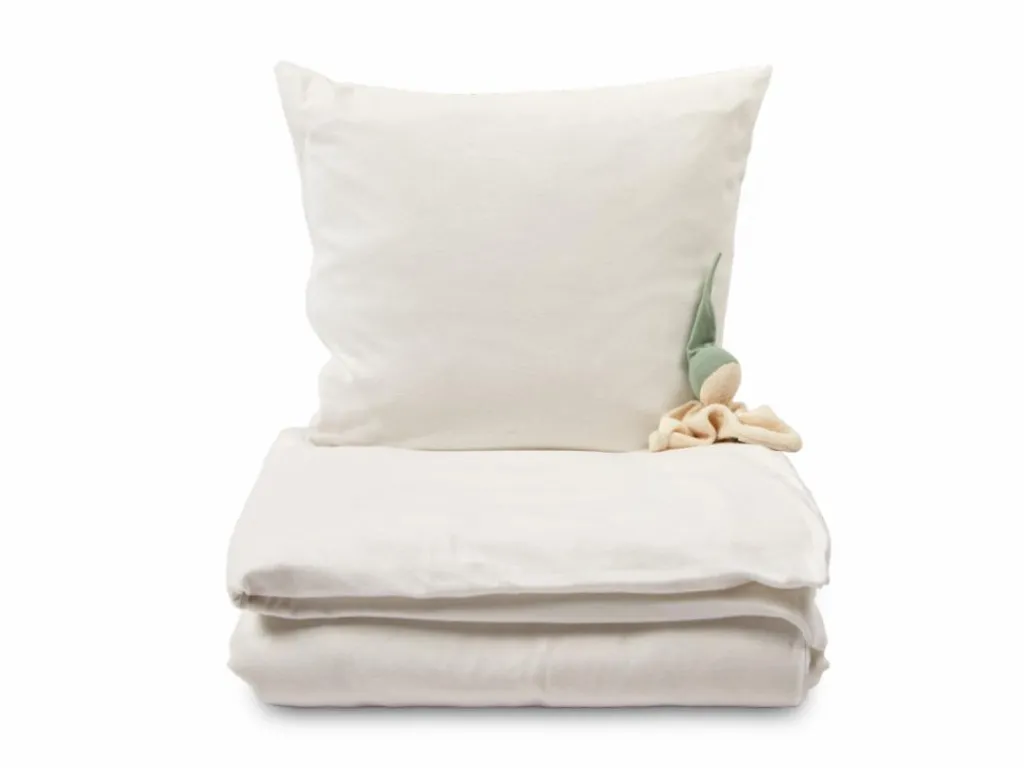 Kinder Grüne Erde Kinderbettwäsche^Deckenüberzug JULIAN, natur, 80 x 80 cm, 100 % Baumwolle, Jersey, GOTS, VEGAN