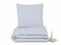 Kinder Grüne Erde Kinderbettwäsche^Deckenüberzug MAXI, himmelblau, 80 x 80 cm, 100 % Baumwolle, Crincle, GOTS, NATURTEXTIL BEST