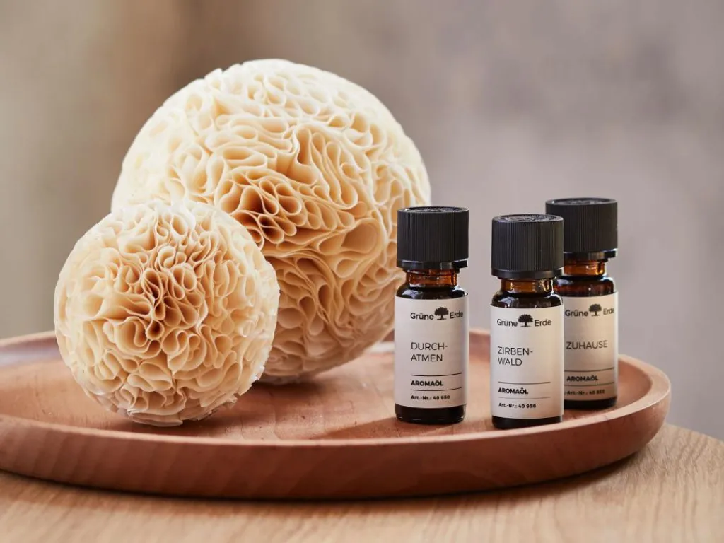 Grüne Erde Raumdüfte^Duftkugel Lindenholz, 8 cm