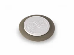 Grüne Erde Raumdüfte|Duftlampen & Duftsteine^Duftstein aus Keramik mit Motiv Yin & Yang, taupe, ø 8 cm, H 2 cm