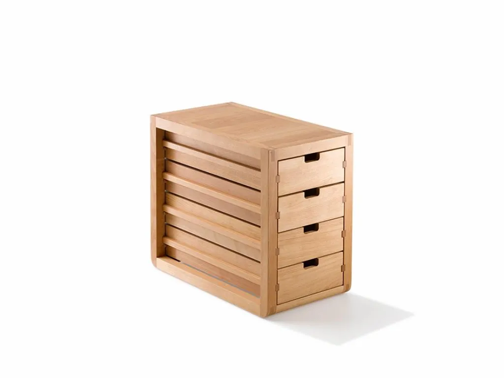 Grüne Erde Büro^Einschubschrank Quint inkl. 4 Laden, B 34 x T 60 x H 51 cm,