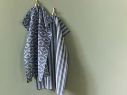 Grüne Erde Küchentextilien|Küchentextilien^2er-Set Geschirrtücher Joris, atlantik, 45 x 70 cm, 50 % Baumwolle/50 % Leinen, GOTS