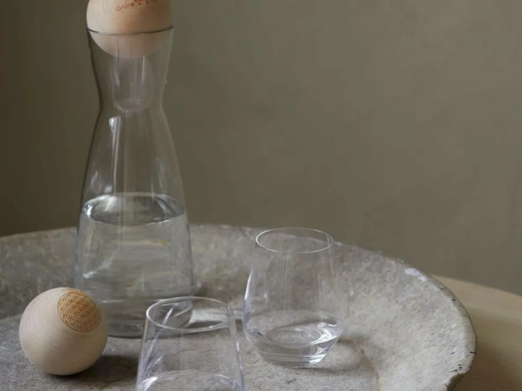 Grüne Erde Gläser, Karaffen & Kannen^6er-Set Wasser- & Saftglas Blume der Venus, H 10 cm, ø 8 cm, 370 ml