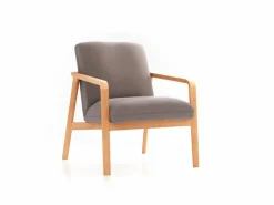 Grüne Erde Polstersessel & Hocker^Fauteuil Ketil, Wollstoff Tano Natur Dunkel (81),