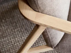 Grüne Erde Polstersessel & Hocker^Fauteuil Ketil, Wollstoff Tano Natur Dunkel (81),