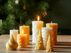 Grüne Erde Kerzen Und Duftkerzen^Figurenkerze Tropfen aus Bienenwachs, H 8,5 cm, ø 7 cm