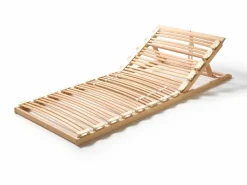 Grüne Erde Naturmatratzen|Kinderschlaf^Flexibler Lattenrost, Kopfteil verstellbar mit Schulterabsenkung, 90 x 200 x H 7,5 cm