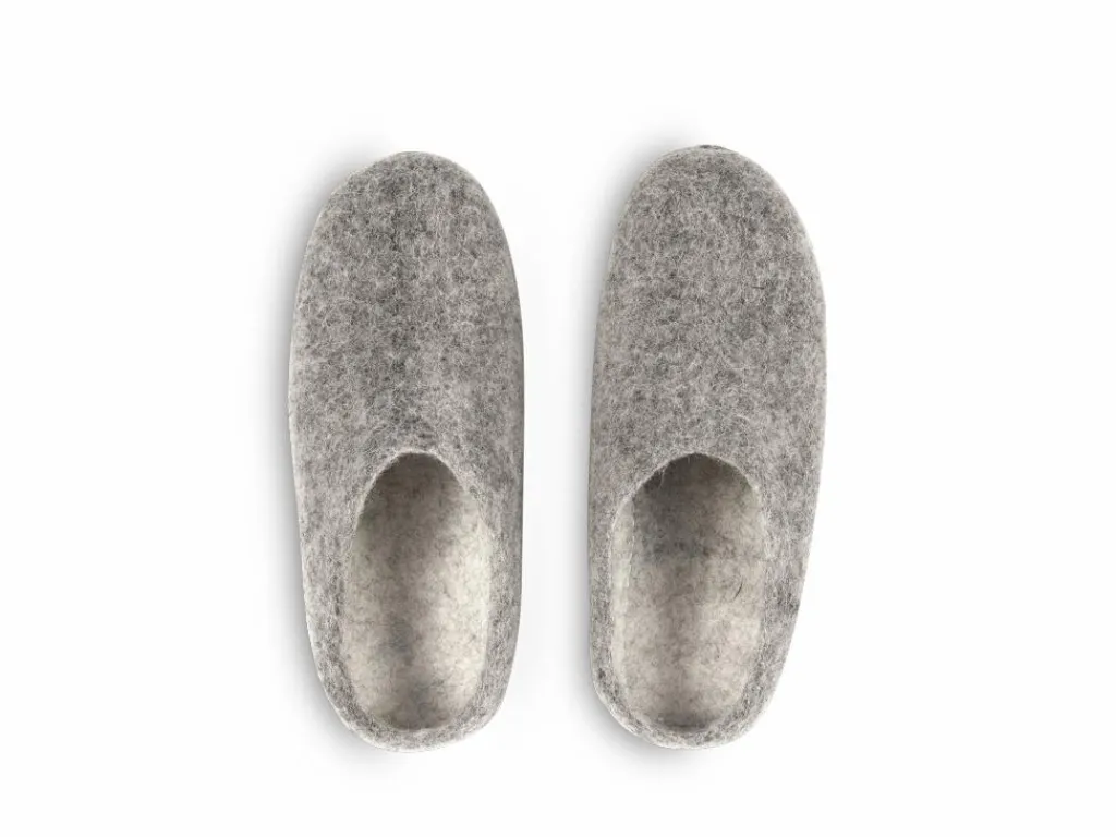 Grüne Erde Hausschuhe^Hausschuh Amale, , Größe 38/39, 100 % Schurwolle (Schaf) mit pflanzlich gegerbter Ledersohle