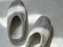 Grüne Erde Hausschuhe^Hausschuh Amale, , Größe 38/39, 100 % Schurwolle (Schaf) mit pflanzlich gegerbter Ledersohle