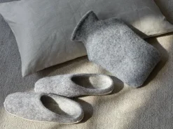 Grüne Erde Hausschuhe^Hausschuh Amale, , Größe 38/39, 100 % Schurwolle (Schaf) mit pflanzlich gegerbter Ledersohle