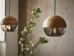 Grüne Erde Lampen & Leuchten|Lampen & Leuchten^Hängeleuchte Avo inkl. Leuchtmittel, Ø 16 cm, Glas braun getönt, Buche