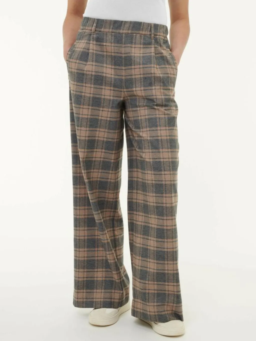 Grüne Erde Hosen, Jeans & Röcke^Hose aus Bio-Baumwolle, 60 karo anthrazit/nougat, 38, GOTS