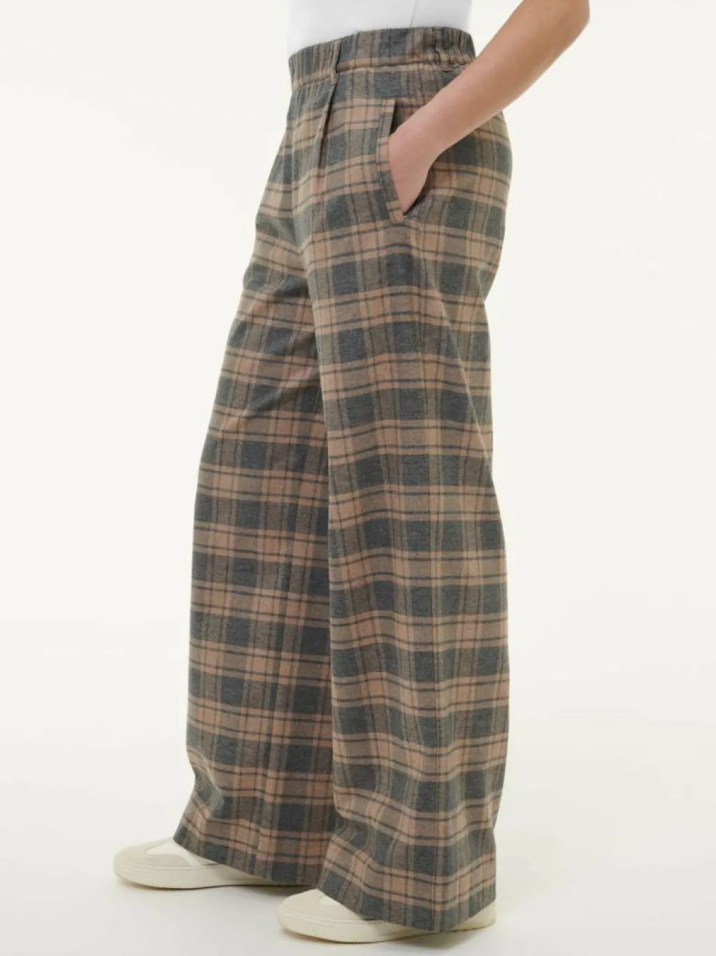 Grüne Erde Hosen, Jeans & Röcke^Hose aus Bio-Baumwolle, 60 karo anthrazit/nougat, 38, GOTS