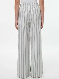 Grüne Erde Hosen, Jeans & Röcke^Hose aus Bio-Leinen und Baumwolle, 60 multistreif grün, 38, GOTS