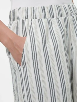 Grüne Erde Hosen, Jeans & Röcke^Hose aus Bio-Leinen und Baumwolle, 60 multistreif grün, 38, GOTS