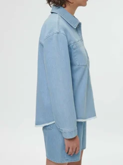 Grüne Erde Essentials|Blusen^Jeansjacke aus Bio-Baumwolle, 34 light blue denim, 38, GOTS