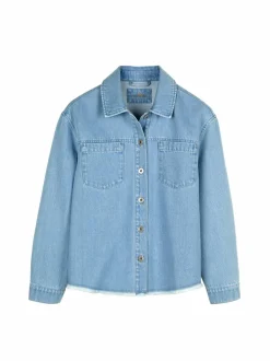 Grüne Erde Essentials|Blusen^Jeansjacke aus Bio-Baumwolle, 34 light blue denim, 38, GOTS