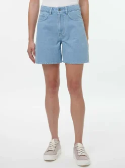 Grüne Erde Denim^Jeansshorts aus Bio-Baumwolle, 34 light blue denim, 36, GOTS