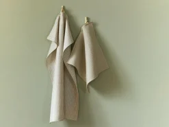 Grüne Erde Küchentextilien|Küchentextilien^Küchentücher-Set Janna, , 45 x 70 cm/35 x 35 cm, Geschirrtuch: 50 % Baumwolle/50 % Leinen, Haushaltstuch: 100% Baumwolle, GOTS