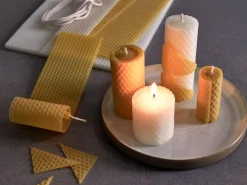 Grüne Erde Kerzen Und Duftkerzen^Kerzenbastelset, natur, 6 Platten zu 30 x 20 cm, 120 cm Docht und Bastelanleitung