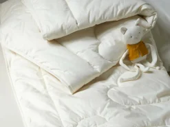 Kinder Grüne Erde Babyschlaf|Kinderschlaf^Kinder Ganzjahresdecke Baumwolle mit Wolkensteppung, 100 x 140 cm, 380 g/m2 GOTS, NATURTEXTIL BEST, VEGAN