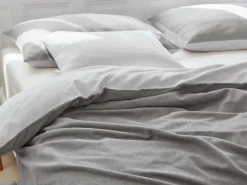 Grüne Erde Kissenbezüge|Kissenbezüge^Kissenüberzug ALMIN, taupe, 80 x 80 cm, 100 % Baumwolle, Edelflanell, GOTS